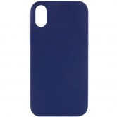Чехол Silk Full Protective (AA) NO LOGO для Apple iPhone X / XS (5.8") Синий / Deep navy
