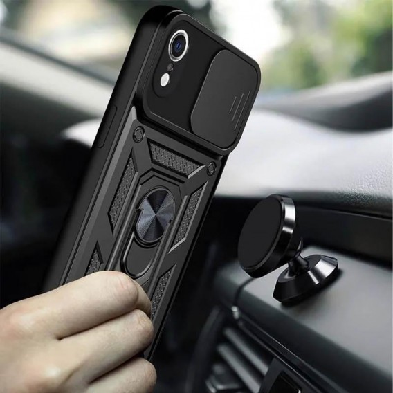 Чохол Ummi Camshield Serge Ring для Apple iPhone XR (6.1") Чорний / Black Чохол Ummi Camshield Serge Ring для Apple iPhone XR (6.1") Чорний / Black
