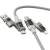 Дата кабель Hoco U151 Goldsmith 4in1 Type-C to USB/Type-C to Lightning 240W (1.2m) Gray