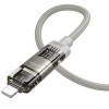 Дата кабель Hoco U151 Goldsmith 4in1 Type-C to USB/Type-C to Lightning 240W (1.2m) Gray