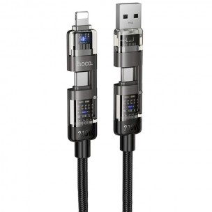 Дата кабель Hoco U151 Goldsmith 4in1 Type-C to USB/Type-C to Lightning 240W (1.2m) Black Дата кабель Hoco U151 Goldsmith 4in1 Type-C to USB/Type-C to Lightning 240W (1.2m) Black