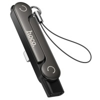 Перехідник Hoco UA47 Lightning male to Type-C female adapter Black
