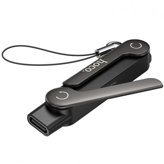 Перехідник Hoco UA47 Lightning male to Type-C female adapter Black