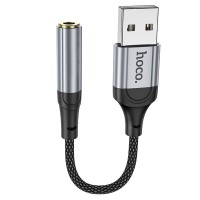 Перехідник Hoco LS36 Fresh USB to 3,5 AUX Black Перехідник Hoco LS36 Fresh USB to 3,5 AUX Black