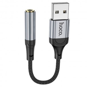 Переходник Hoco LS36 Fresh USB to 3,5 AUX Black Переходник Hoco LS36 Fresh USB to 3,5 AUX Black