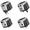 Мережевий універсальний перехідник Hoco AC5 Level 2USB+Socket Black