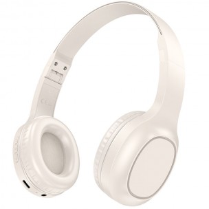 Накладные беспроводные наушники Hoco W46 Charm Milky White Накладные беспроводные наушники Hoco W46 Charm Milky White