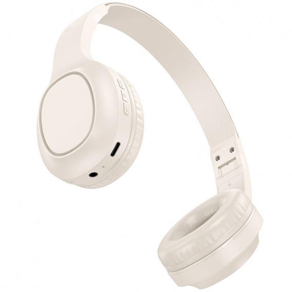 Накладні бездротові навушники Hoco W46 Charm Milky White Накладні бездротові навушники Hoco W46 Charm Milky White