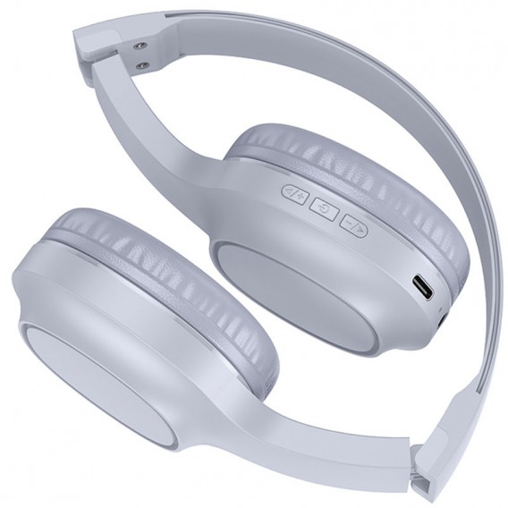 Накладні бездротові навушники Hoco W46 Charm Light blue gray Накладні бездротові навушники Hoco W46 Charm Light blue gray