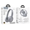 Накладні бездротові навушники Hoco W46 Charm Light blue gray