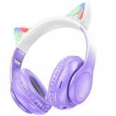 Накладные беспроводные наушники Hoco W42 Cat Purple grape Накладные беспроводные наушники Hoco W42 Cat Purple grape