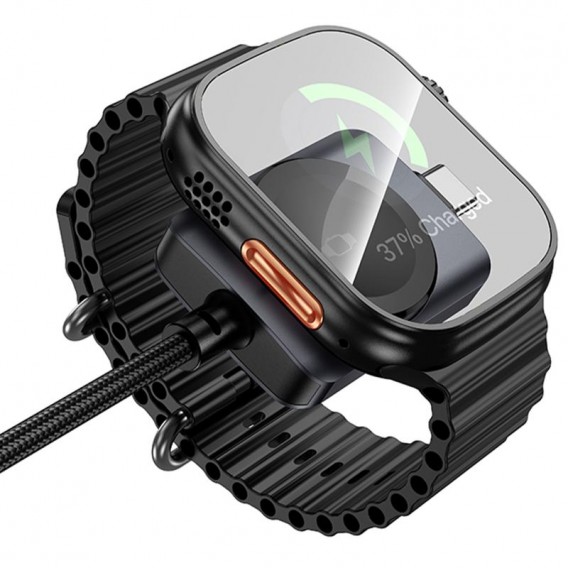 Дата кабель Hoco CW66 2in1 Type-C to iWatch/Type-C PD100W (1.2m) Black