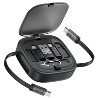 Дата кабель Acefast J3 box 5-in-1 60W (0.95m) Black
