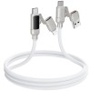 Дата кабель Hoco U152 Fortune 4in1 Type-C to Lightning/Type-C to USB 240W (1.2m) Light Gray