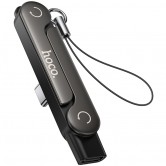 Переходник Hoco UA47A Type-C male to Type-C female adapter Black