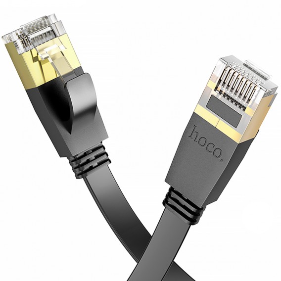 Кабель (патч-корд) Hoco US07 General Category 6 Gigabit (3m) Black Кабель (патч-корд) Hoco US07 General Category 6 Gigabit (3m) Black