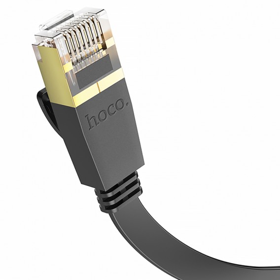 Кабель (патч-корд) Hoco US07 General Category 6 Gigabit (3m) Black Кабель (патч-корд) Hoco US07 General Category 6 Gigabit (3m) Black