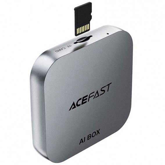 Адаптер Acefast QC2 AI Box car wireless CarPlay/Android Auto Metal gray
