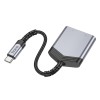 Перехідник Hoco LS39 Type-C to Type-C + 3.5mm Metal gray
