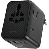 Мережевий універсальний перехідник WIWU UA010 Warrior GaN 45W + 2USB-A/3C Black