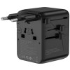 Мережевий універсальний перехідник WIWU UA010 Warrior GaN 45W + 2USB-A/3C Black