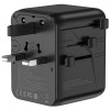 Мережевий універсальний перехідник WIWU UA010 Warrior GaN 45W + 2USB-A/3C Black
