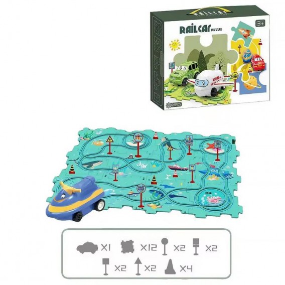 Розвиваюча іграшка-пазл SHT 1103C Ocean World (25pcs) Turquoise Розвиваюча іграшка-пазл SHT 1103C Ocean World (25pcs) Turquoise