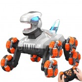 Детский восьмиколесный динозавр на радиоуправлении SHT 2590 2.4G (with 2 remote) Grey / Orange Детский восьмиколесный динозавр на радиоуправлении SHT 2590 2.4G (with 2 remote) Grey / Orange