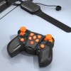 Дитячий восьмиколісний динозавр на радіокеруванні SHT 2590 2.4G (with 2 remote) Grey / Orange