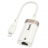 Перехідник Hoco UA41A Crystal Lightning to RJ45 100 Mbs (0.15m) Apricot Перехідник Hoco UA41A Crystal Lightning to RJ45 100 Mbs (0.15m) Apricot