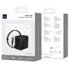 Мережевий універсальний перехідник WIWU UA013 20W GaN + 1USB-A/2C with retractable cable Type-C Black