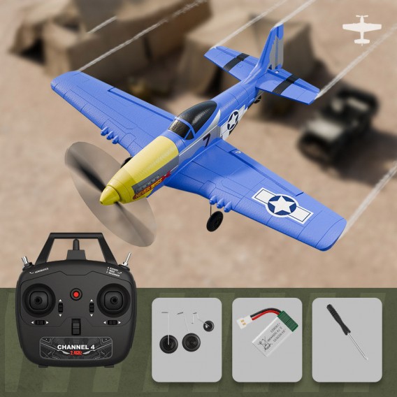 Літак на радіокеруванні SCHE W551 Four-channel Stunt Fighter Blue Літак на радіокеруванні SCHE W551 Four-channel Stunt Fighter Blue