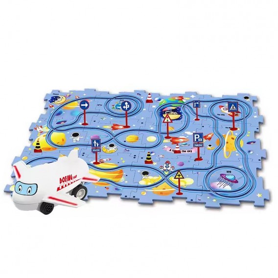 Розвиваюча іграшка-пазл SHT 1103D Space Travel (25pcs) Blue