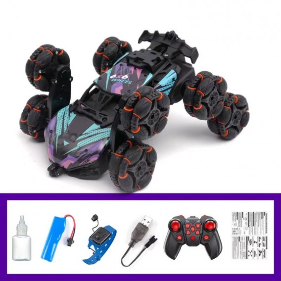 Дитячий восьмиколісний джип на радіокеруванні SHT 2330 2.4G (with 2 remote) Violet