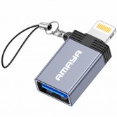 Перехідник Amaya 01UL Lightning Male to USB Female USB3.0 Grey Перехідник Amaya 01UL Lightning Male to USB Female USB3.0 Grey