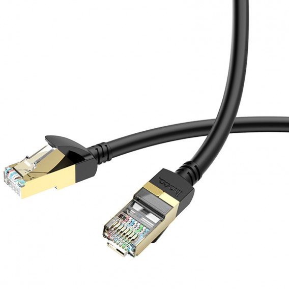 Дата кабель Hoco US02 Level pure copper gigabit ethernet (1m) Black