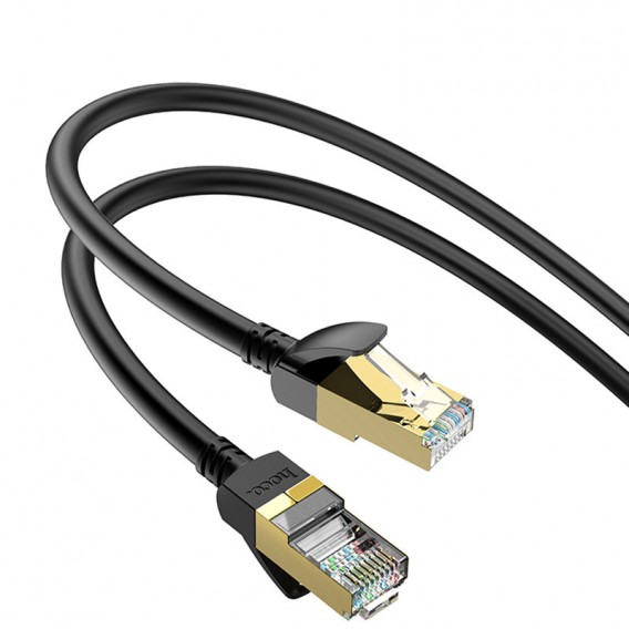 Дата кабель Hoco US02 Level pure copper gigabit ethernet (1m) Black