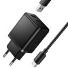 МЗП Hoco C157A Smart PD30W+QC3.0 (1USB-A/1C) + кабель USB to Type-C Black