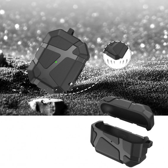 Ударостійкий футляр Titan Armor для навушників Airpods Pro 3 Black
