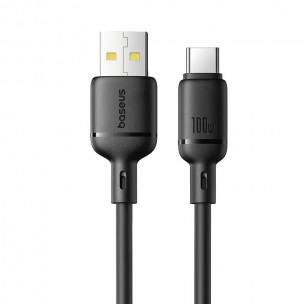 Дата кабель Baseus Silky Series OS Fast Charging USB to Type-C 100W (1m) (P10377703) Cluster Black Дата кабель Baseus Silky Series OS Fast Charging USB to Type-C 100W (1m) (P10377703) Cluster Black
