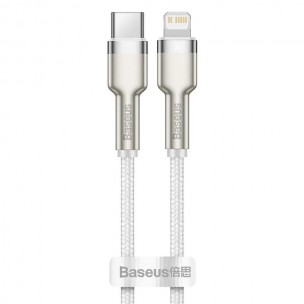 Дата кабель Baseus Cafule Metal Type-C to Lightning PD20W (1m) (CATLJK-A) Білий