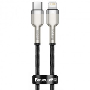 Дата кабель Baseus Cafule Metal Type-C to Lightning PD20W (1m) (CATLJK-A) Чорний