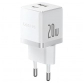 МЗП Baseus Palm Fast Charger 20W (1USB-A/1C) (P10111608) Moon White МЗП Baseus Palm Fast Charger 20W (1USB-A/1C) (P10111608) Moon White