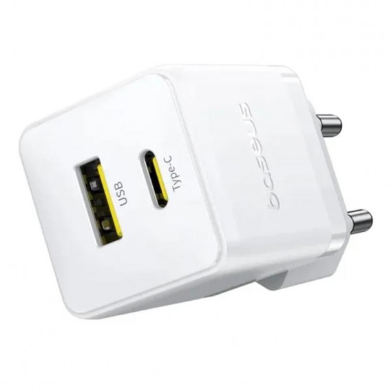 МЗП Baseus Palm Fast Charger 20W (1USB-A/1C) (P10111608) Moon White МЗП Baseus Palm Fast Charger 20W (1USB-A/1C) (P10111608) Moon White