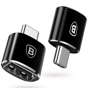 Перехідник Baseus USB Female To Type-C Male Adapter Converter (CATOTG) Чорний Перехідник Baseus USB Female To Type-C Male Adapter Converter (CATOTG) Чорний
