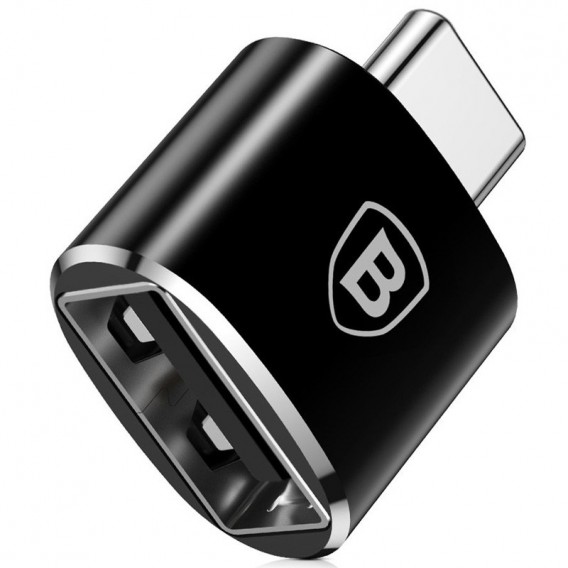 Перехідник Baseus USB Female To Type-C Male Adapter Converter (CATOTG) Чорний Перехідник Baseus USB Female To Type-C Male Adapter Converter (CATOTG) Чорний