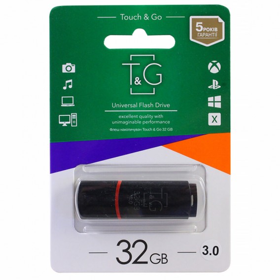 Флеш-накопичувач T&G 011 Classic Series USB 3.0 — 32GB Чорний Флеш-накопичувач T&G 011 Classic Series USB 3.0 — 32GB Чорний