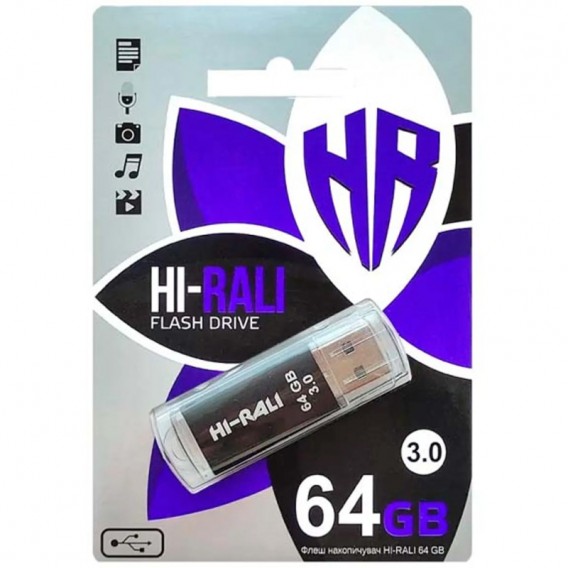 Флеш-накопичувач Hi-Rali Rocket Series USB 3.0 — 64GB Чорний