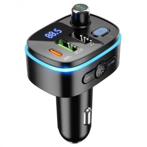 АЗУ FM модулятор Hoco E62 PD20W+QC3.0 (2USB-A/1C) Черный АЗУ FM модулятор Hoco E62 PD20W+QC3.0 (2USB-A/1C) Черный
