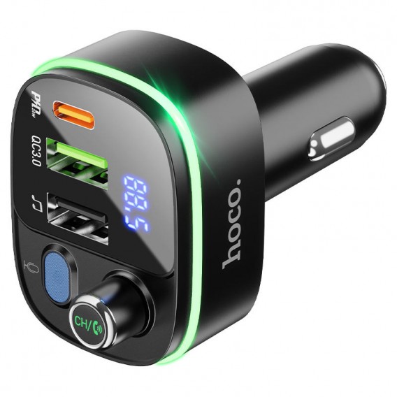 АЗП FM модулятор Hoco E62 PD20W+QC3.0 (2USB-A/1C) Чорний АЗП FM модулятор Hoco E62 PD20W+QC3.0 (2USB-A/1C) Чорний